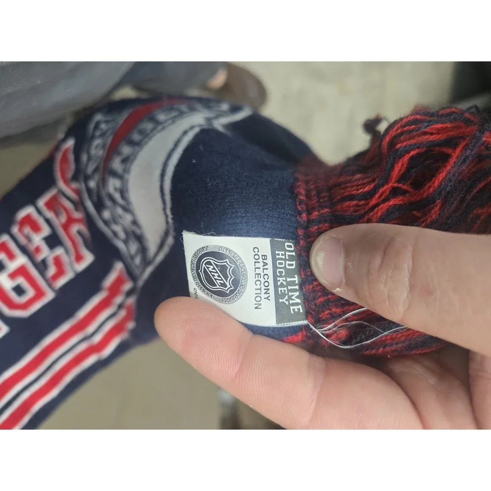 New York Rangers 1926 NHL Old Time Hockey Knit Scarf Reversible Red Blue‎